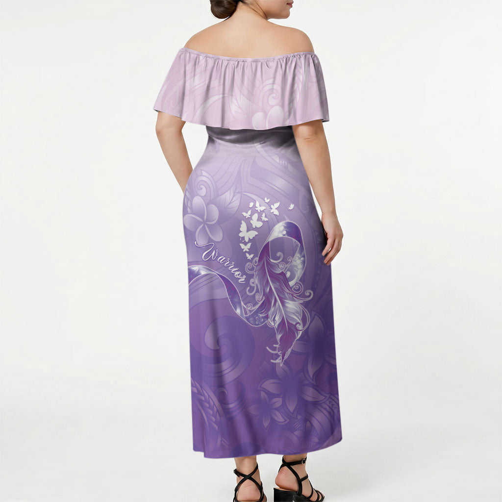 Lupus Survivor Off Shoulder Maxi Dress Polynesian Style