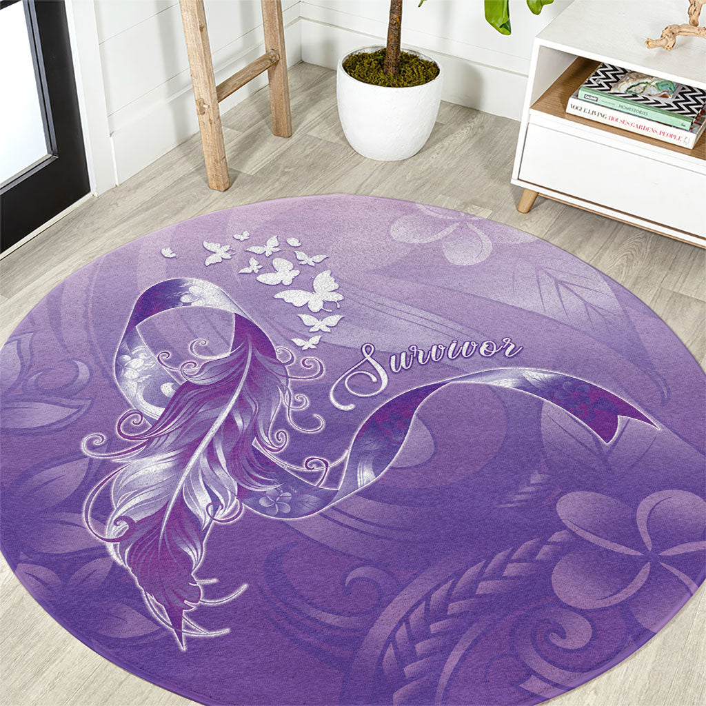 Lupus Survivor Round Carpet Polynesian Style