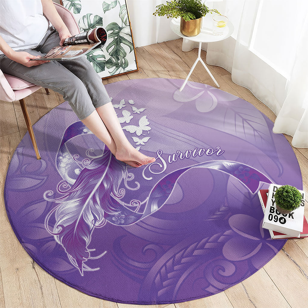 Lupus Survivor Round Carpet Polynesian Style
