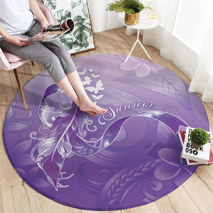 Lupus Survivor Round Carpet Polynesian Style
