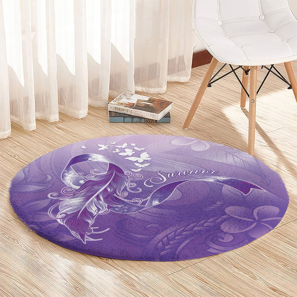 Lupus Survivor Round Carpet Polynesian Style