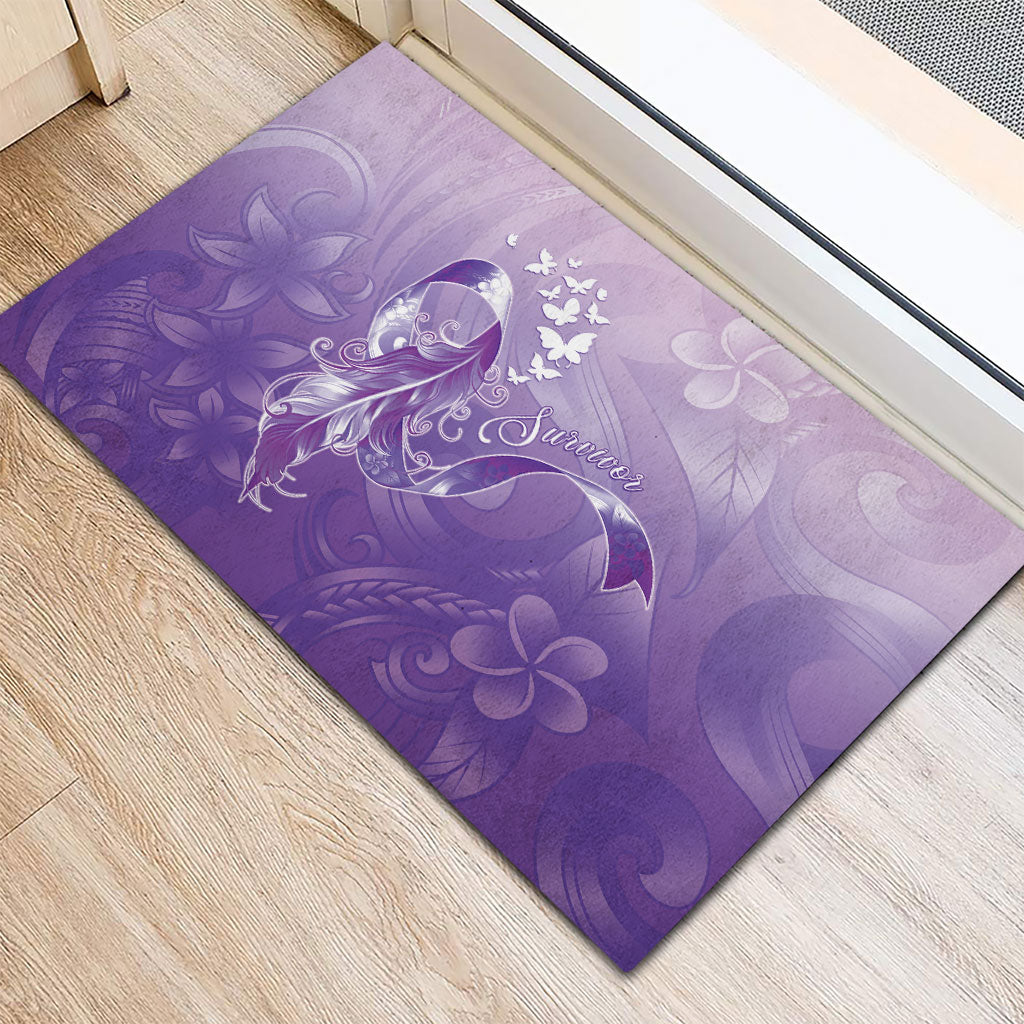 Lupus Survivor Rubber Doormat Polynesian Style