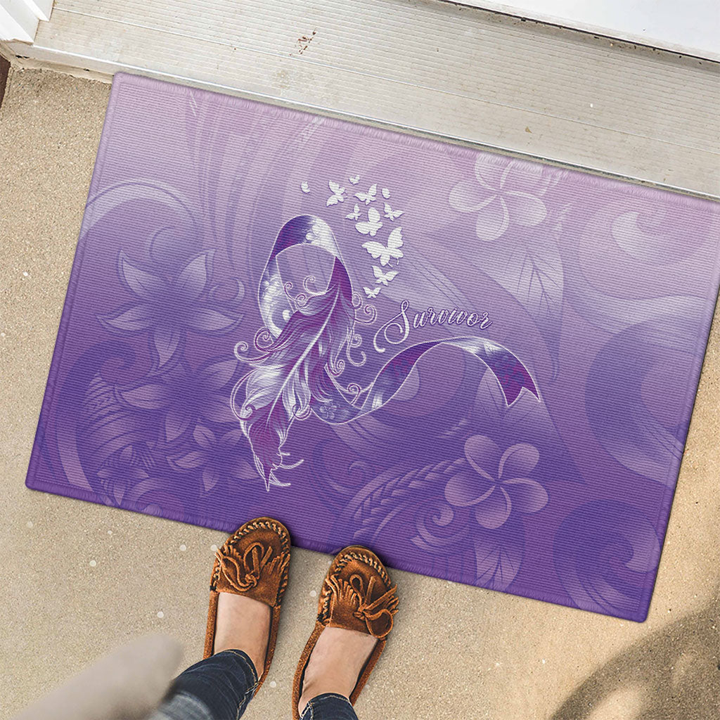 Lupus Survivor Rubber Doormat Polynesian Style
