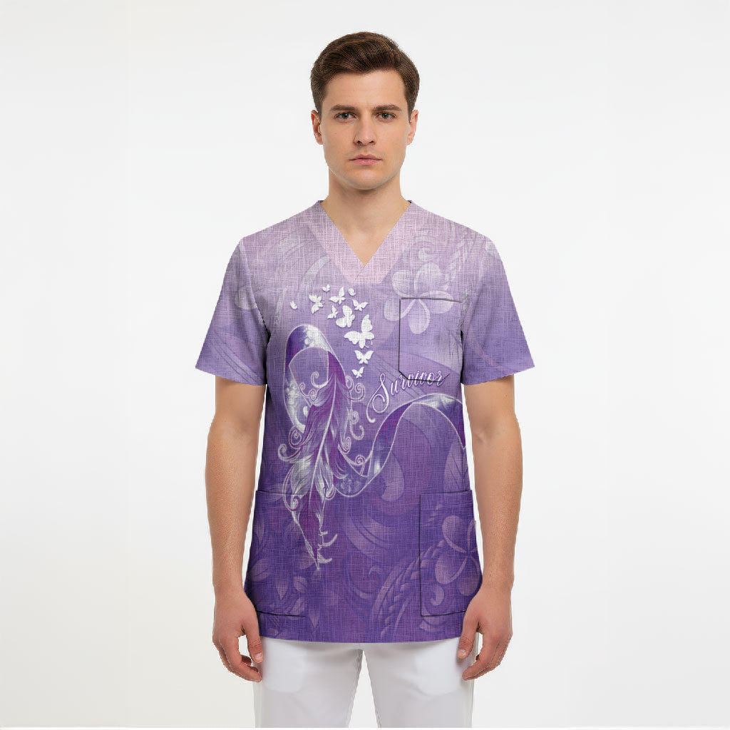 Lupus Survivor Scrub Top Polynesian Style
