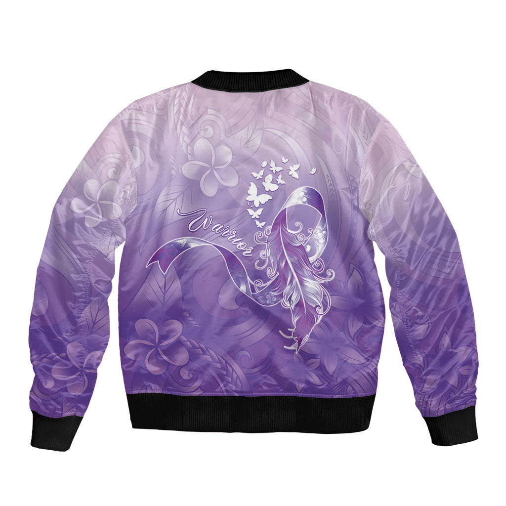 Lupus Survivor Sleeve Zip Bomber Jacket Polynesian Style