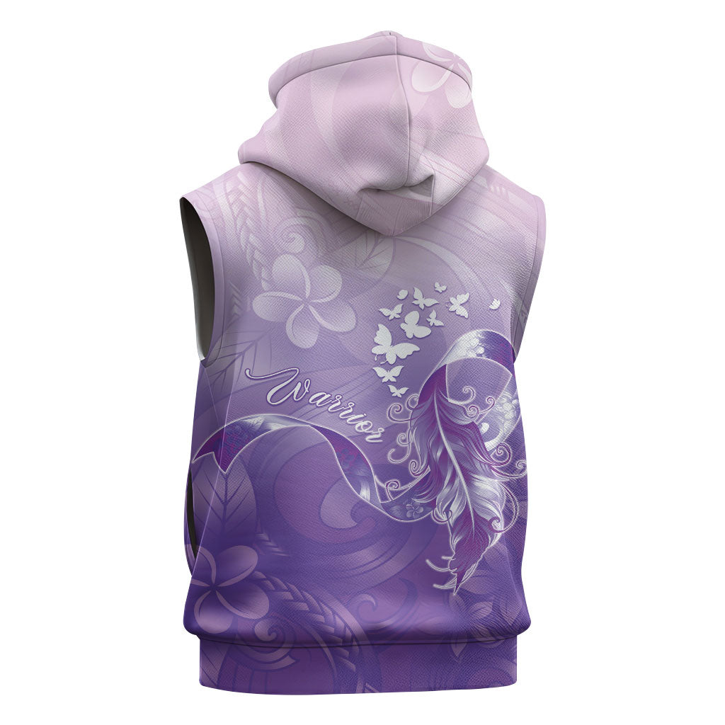 Lupus Survivor Sleeveless Zip Hoodie Polynesian Style