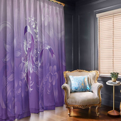 Lupus Survivor Window Curtain Polynesian Style