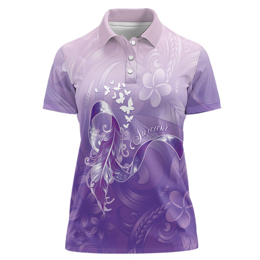 Lupus Survivor Women Polo Shirt Polynesian Style