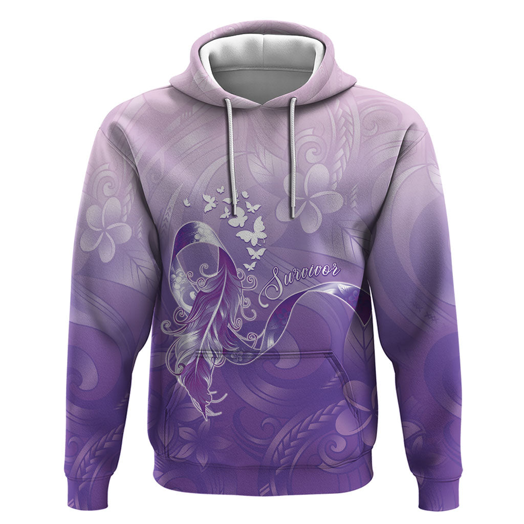 Lupus Survivor Zip Hoodie Polynesian Style