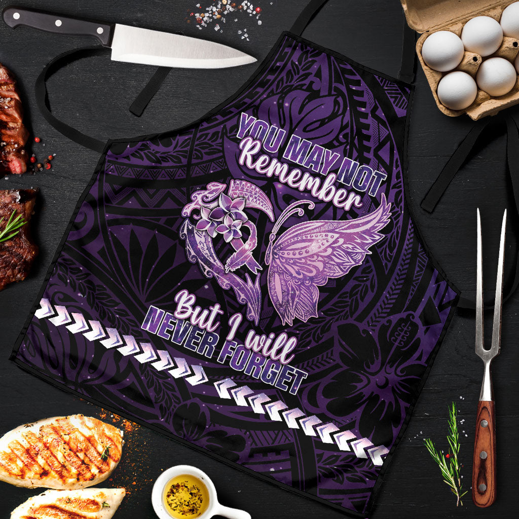 Alzheimer Support Apron You May Not Remember But I Will Never Forget