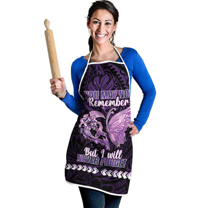 Alzheimer Support Apron You May Not Remember But I Will Never Forget