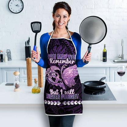 Alzheimer Support Apron You May Not Remember But I Will Never Forget