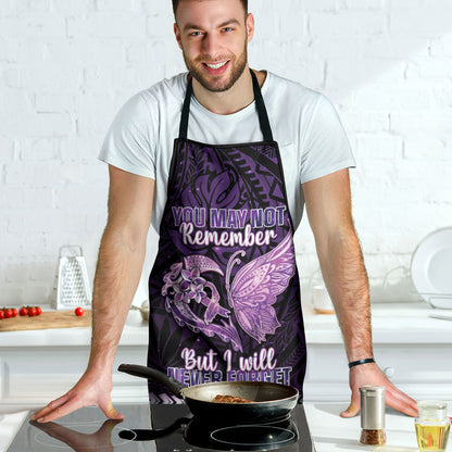 Alzheimer Support Apron You May Not Remember But I Will Never Forget