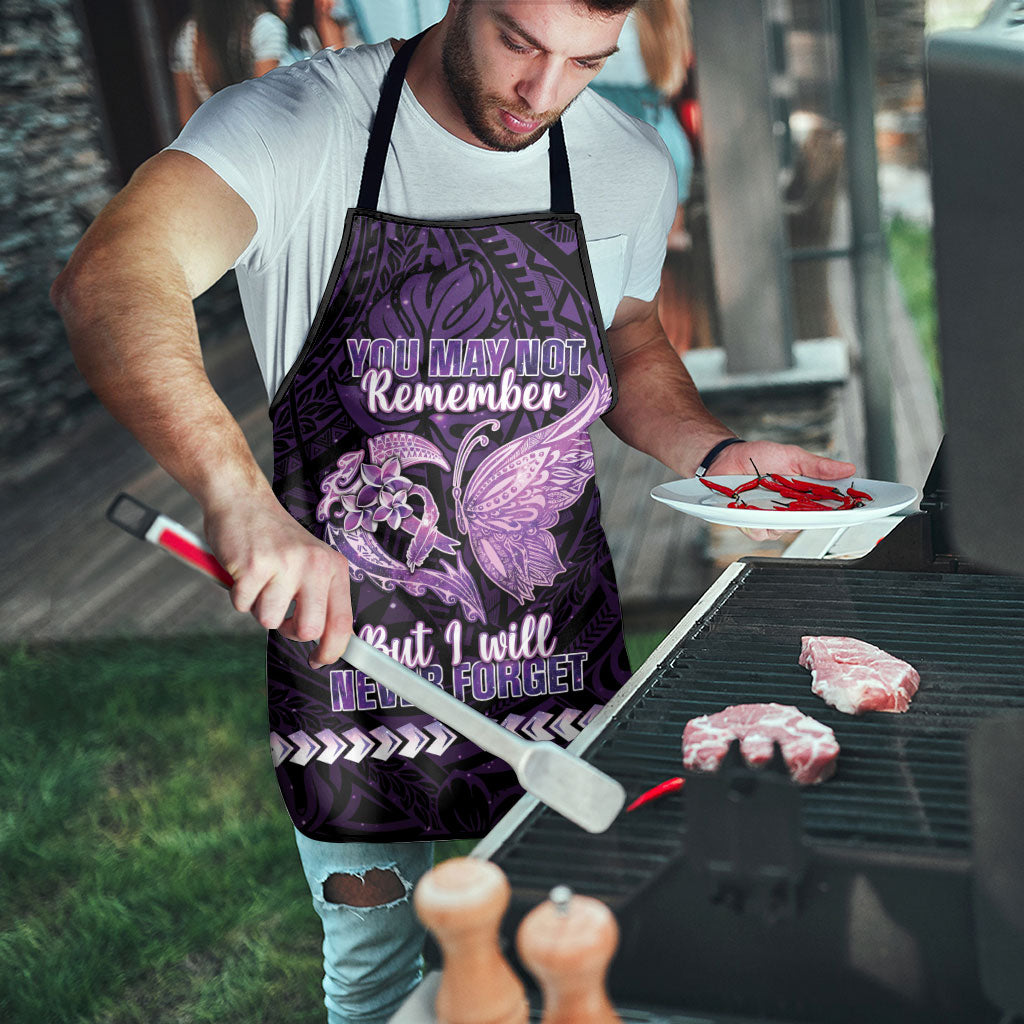 Alzheimer Support Apron You May Not Remember But I Will Never Forget