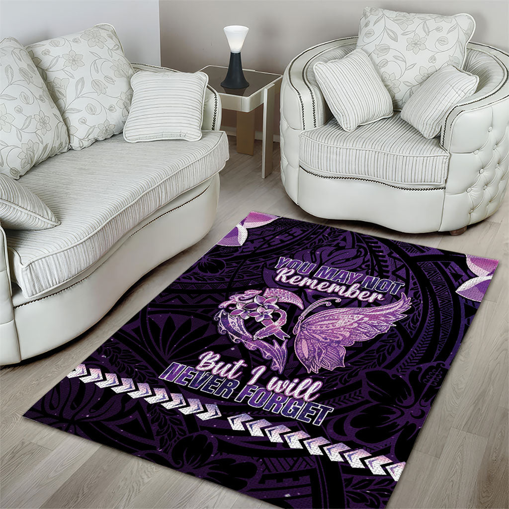 Alzheimer Support Area Rug You May Not Remember But I Will Never Forget