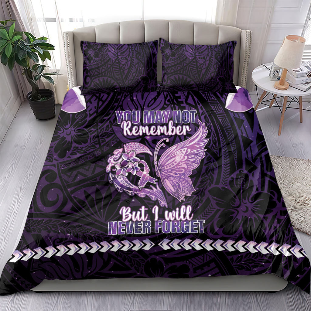 Alzheimer Support Bedding Set You May Not Remember But I Will Never Forget