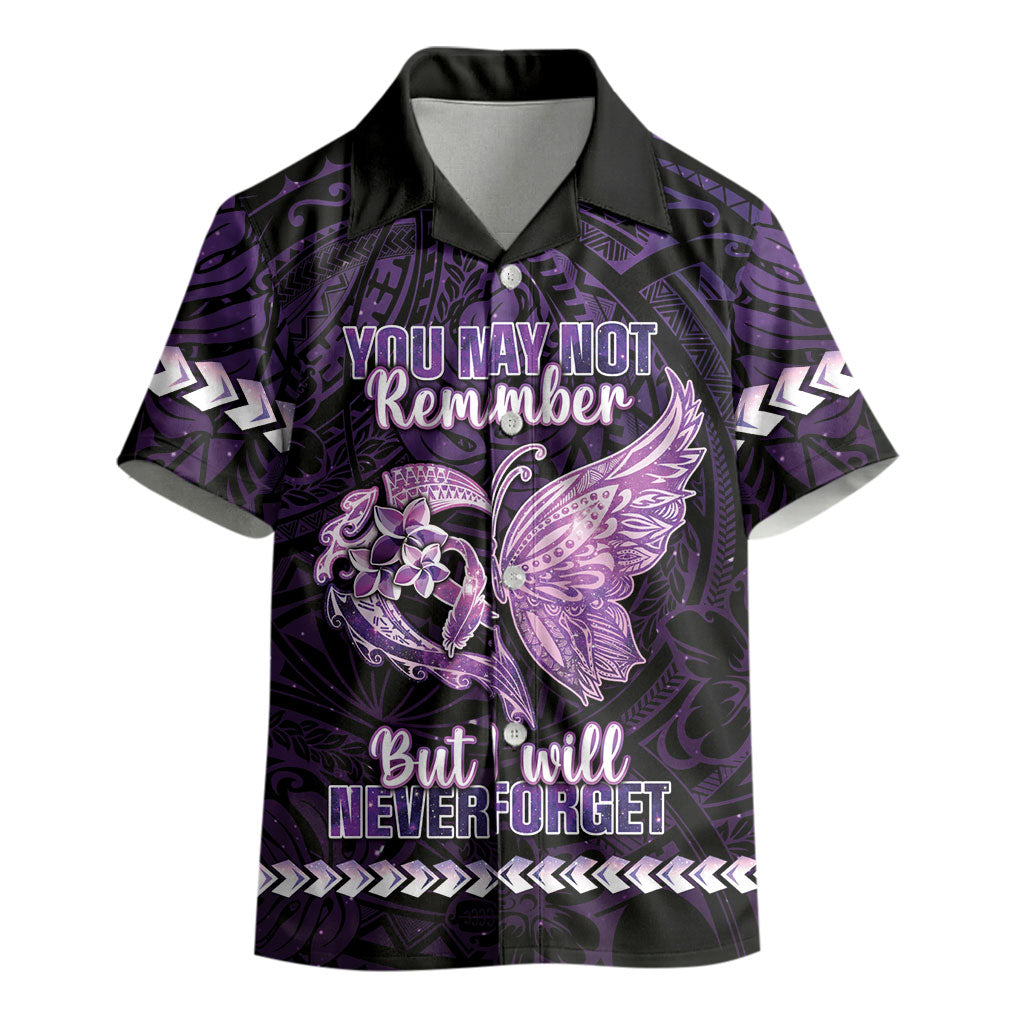 Personalised Alzheimer Support Kid Hawaiian Shirt You May Not Remember But I Will Never Forget