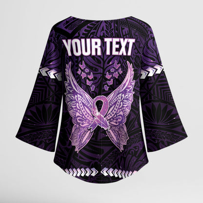 Personalised Alzheimer Support Kimono Sleeve Blouse You May Not Remember But I Will Never Forget