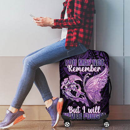 Alzheimer Support Luggage Cover You May Not Remember But I Will Never Forget