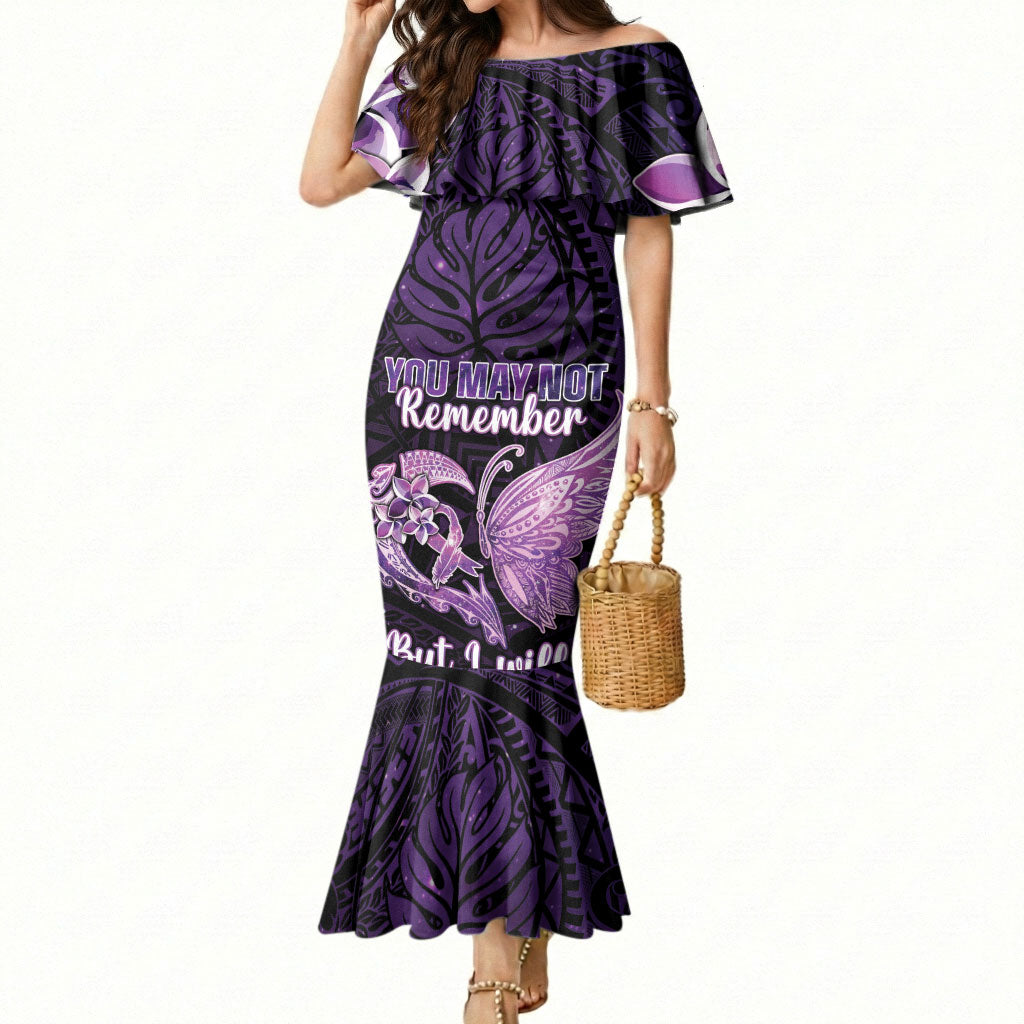 Personalised Alzheimer Support Mermaid Dress You May Not Remember But I Will Never Forget