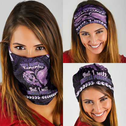 Alzheimer Support Neck Gaiter You May Not Remember But I Will Never Forget