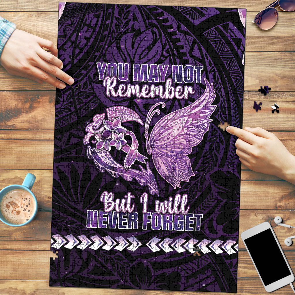 Alzheimer Support Puzzle You May Not Remember But I Will Never Forget