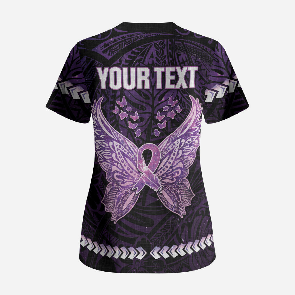Personalised Alzheimer Support Scrub Top You May Not Remember But I Will Never Forget