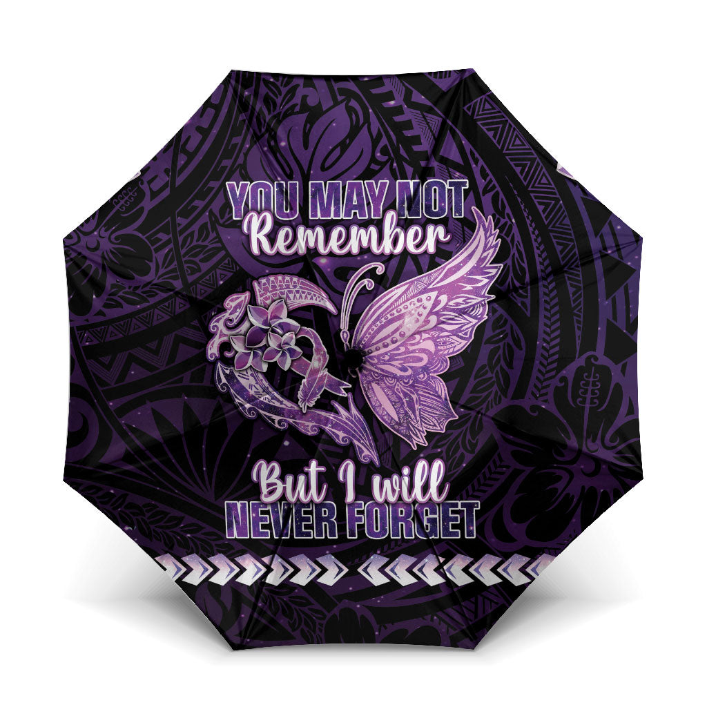 Alzheimer Support Umbrella You May Not Remember But I Will Never Forget