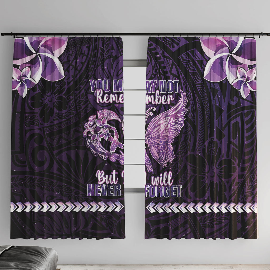 Alzheimer Support Window Curtain You May Not Remember But I Will Never Forget