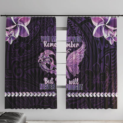 Alzheimer Support Window Curtain You May Not Remember But I Will Never Forget
