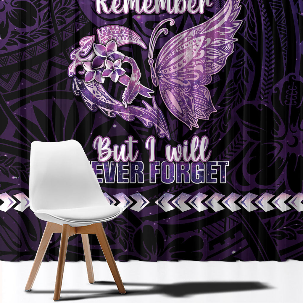 Alzheimer Support Window Curtain You May Not Remember But I Will Never Forget