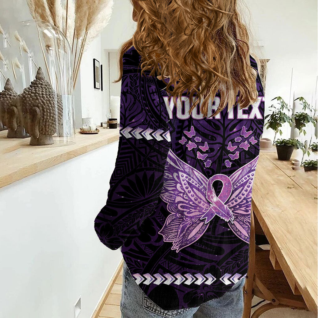 Personalised Alzheimer Support Women Casual Shirt You May Not Remember But I Will Never Forget
