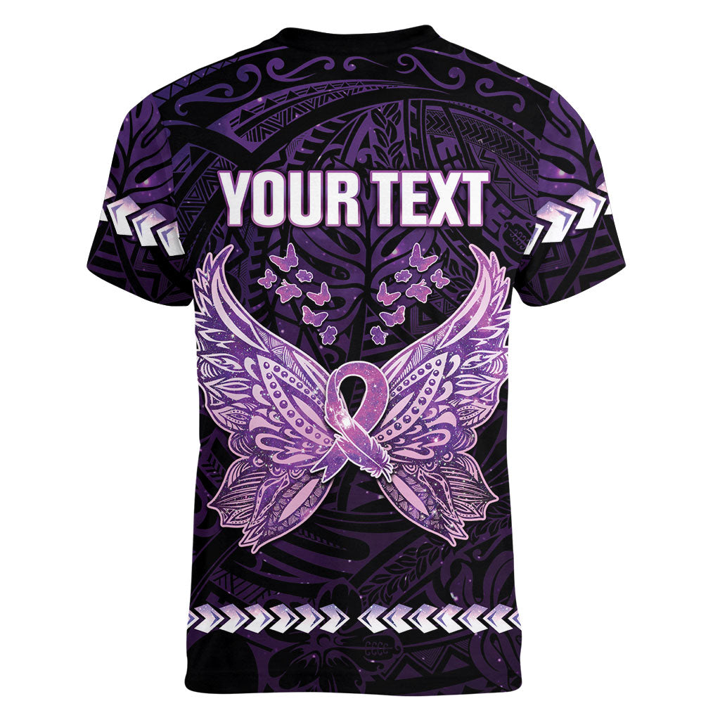 Personalised Alzheimer Support Women V-Neck T-Shirt You May Not Remember But I Will Never Forget