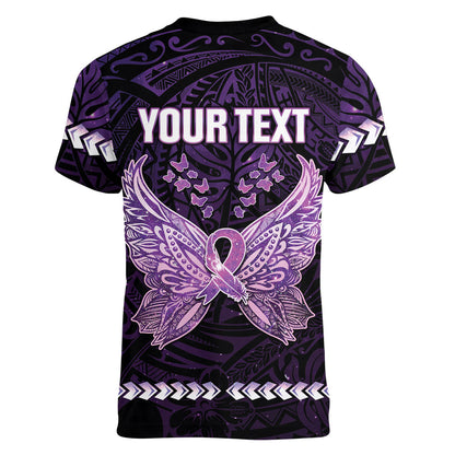 Personalised Alzheimer Support Women V-Neck T-Shirt You May Not Remember But I Will Never Forget