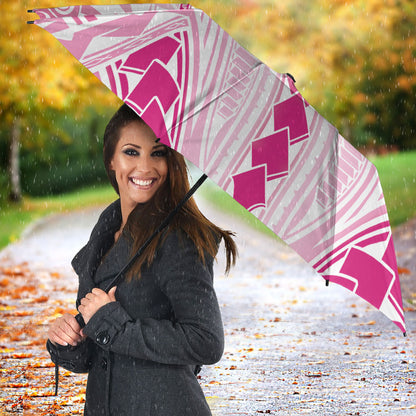 Breast Cancer Pink Out Umbrella Polynesian Art Tattoo White Version