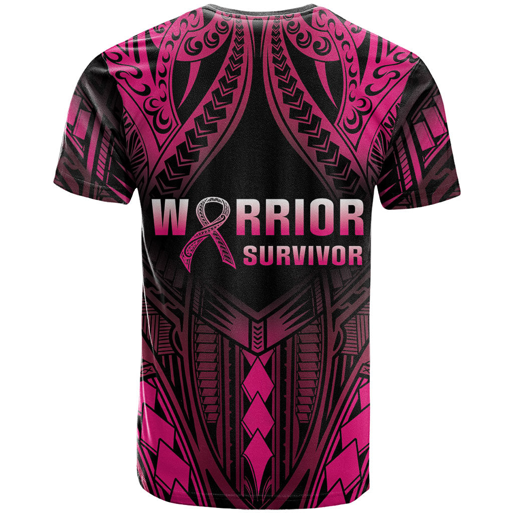 Breast Cancer Pink Out T Shirt Polynesian Art Tattoo Black Version