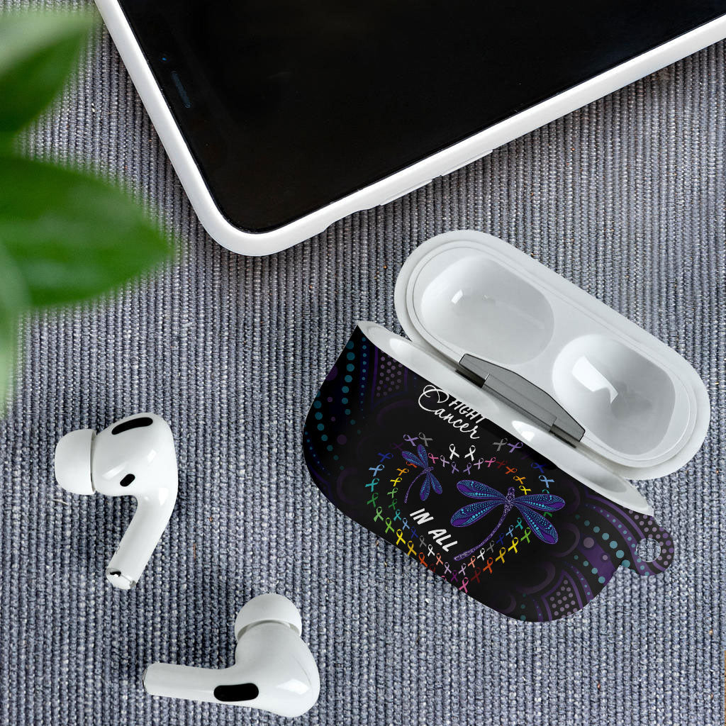 Fight Cancer In All Colors Australia Indigenous AirPods Case Dragonflies Aboriginal Art