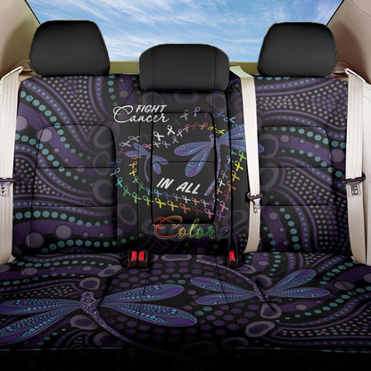 Fight Cancer In All Colors Australia Indigenous Back Car Seat Cover Dragonflies Aboriginal Art