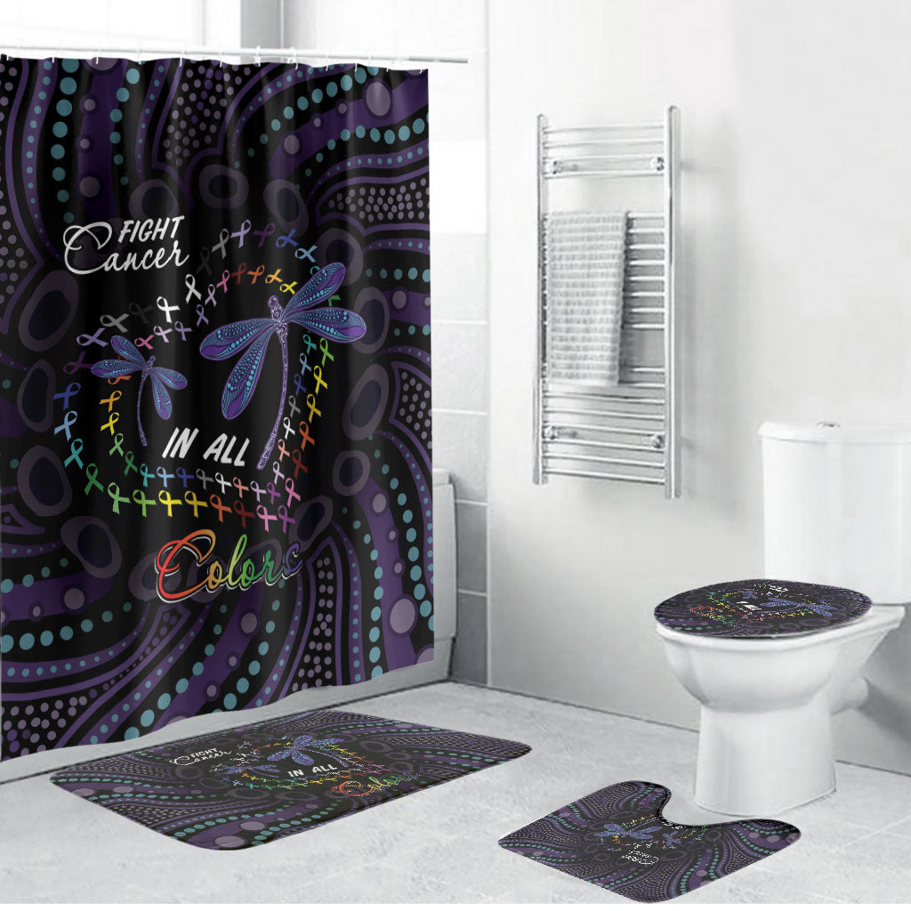 Fight Cancer In All Colors Australia Indigenous Bathroom Set Dragonflies Aboriginal Art