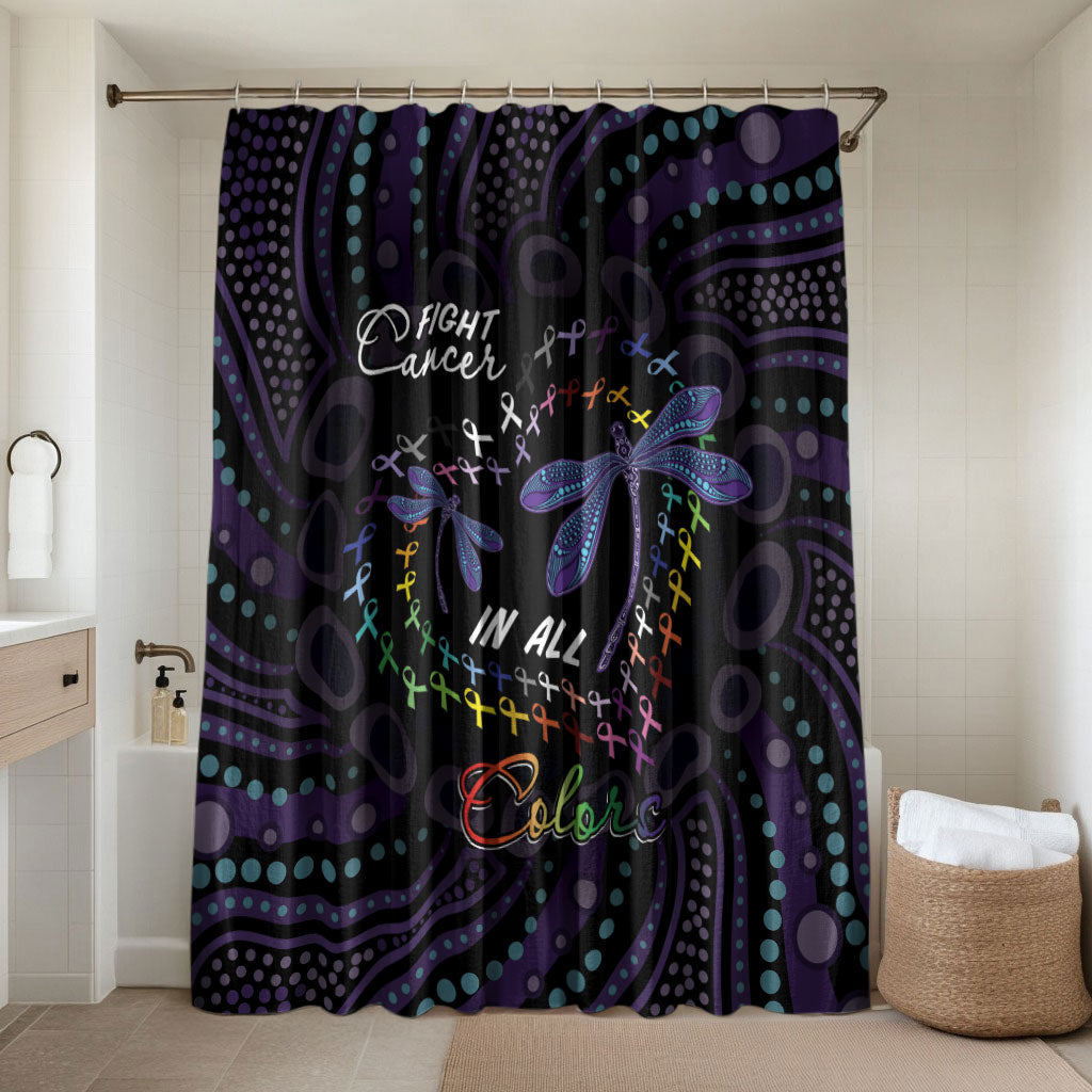 Fight Cancer In All Colors Australia Indigenous Bathroom Set Dragonflies Aboriginal Art