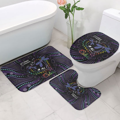 Fight Cancer In All Colors Australia Indigenous Bathroom Set Dragonflies Aboriginal Art
