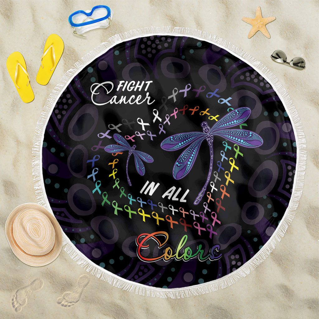 Fight Cancer In All Colors Australia Indigenous Beach Blanket Dragonflies Aboriginal Art