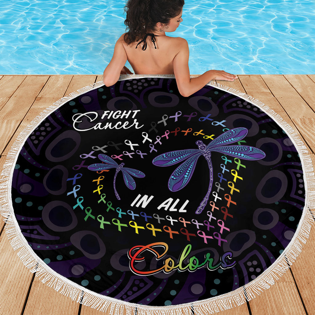Fight Cancer In All Colors Australia Indigenous Beach Blanket Dragonflies Aboriginal Art