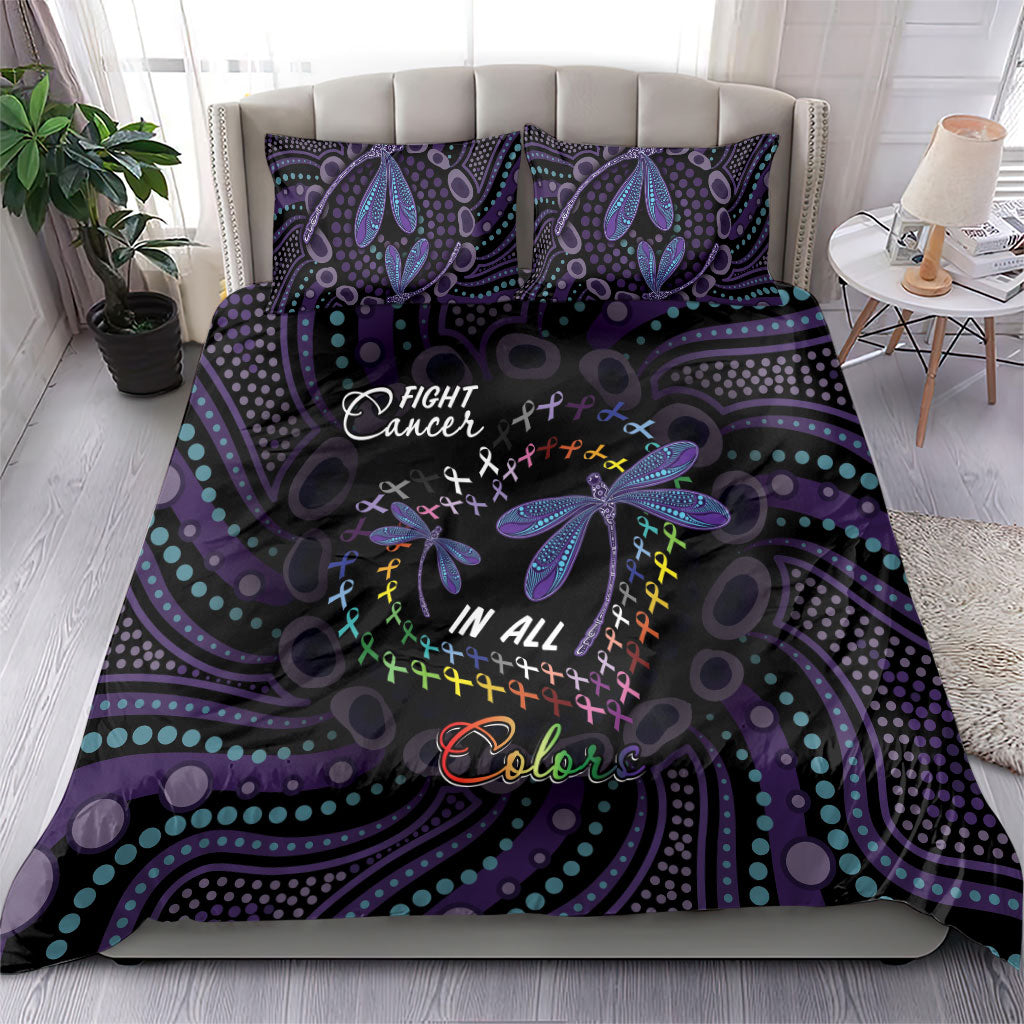 Fight Cancer In All Colors Australia Indigenous Bedding Set Dragonflies Aboriginal Art