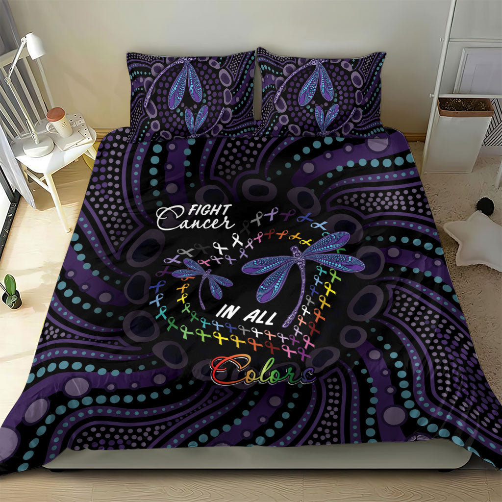 Fight Cancer In All Colors Australia Indigenous Bedding Set Dragonflies Aboriginal Art