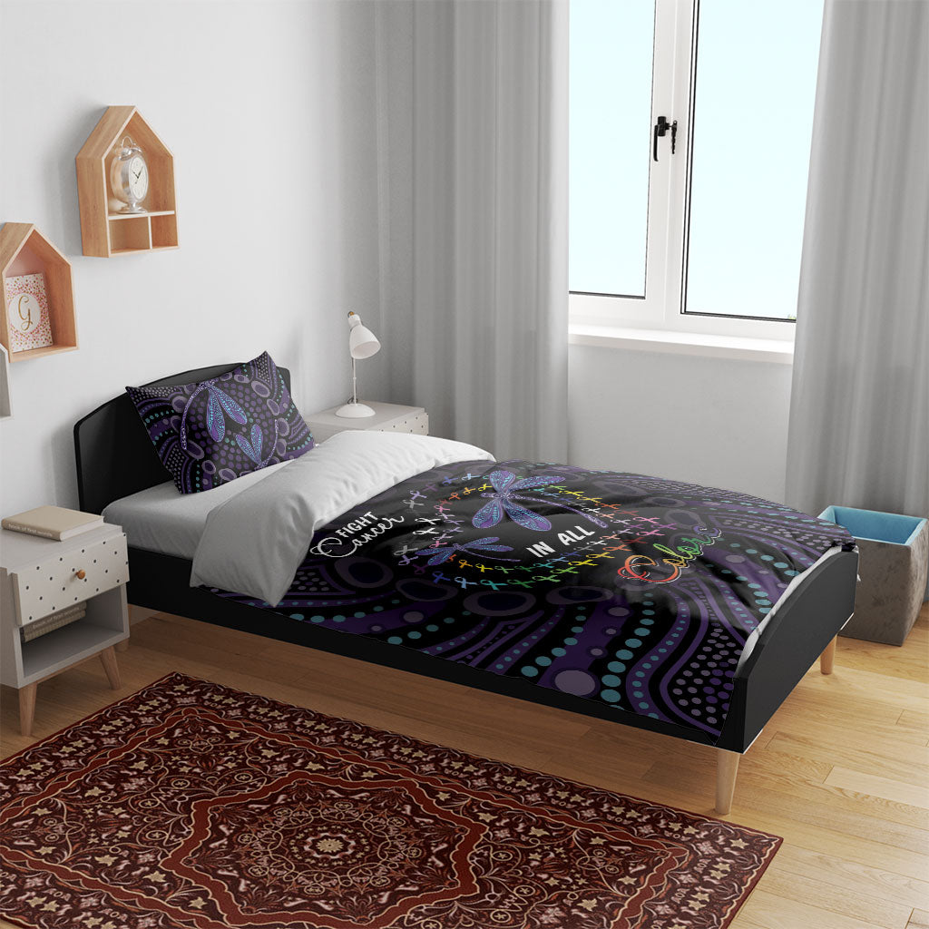 Fight Cancer In All Colors Australia Indigenous Bedding Set Dragonflies Aboriginal Art