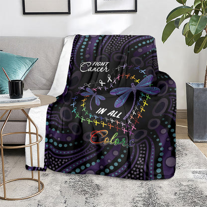 Fight Cancer In All Colors Australia Indigenous Blanket Dragonflies Aboriginal Art