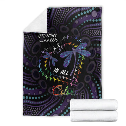 Fight Cancer In All Colors Australia Indigenous Blanket Dragonflies Aboriginal Art