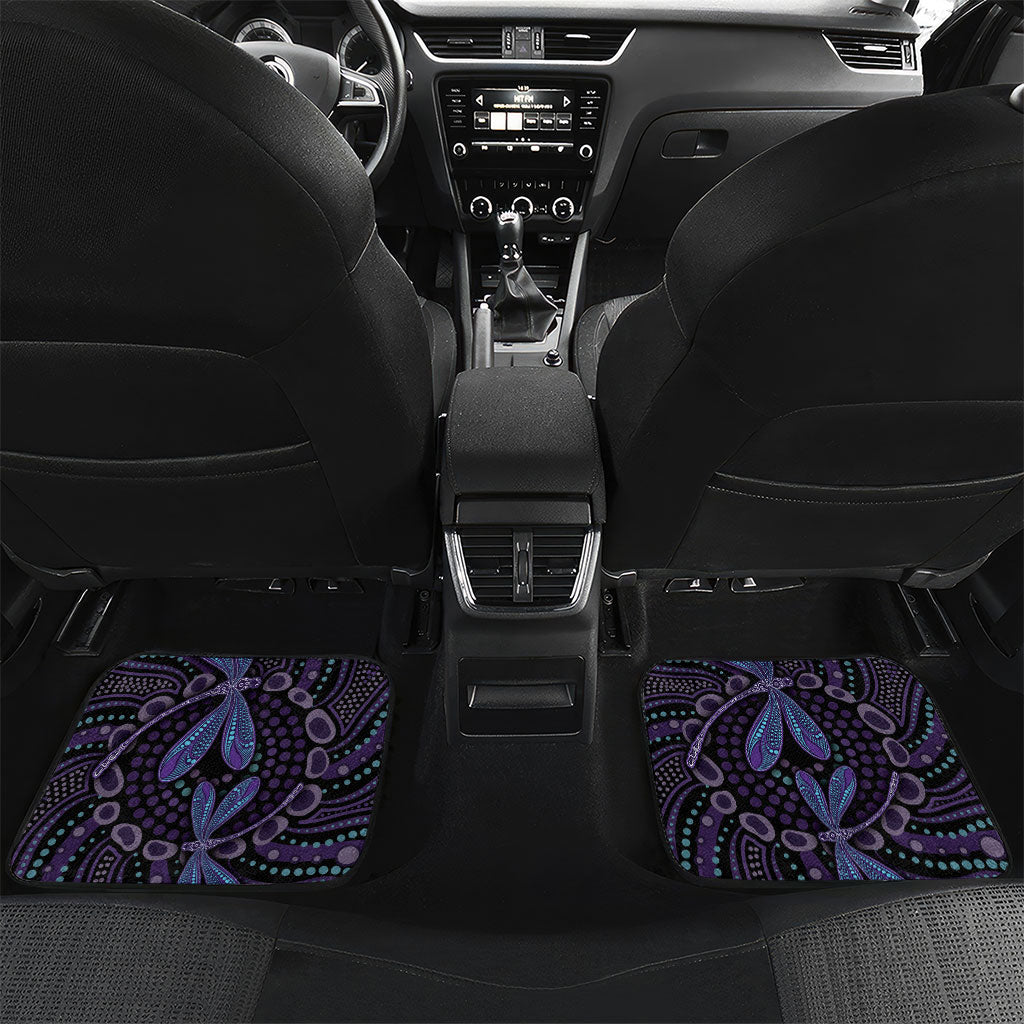 Fight Cancer In All Colors Australia Indigenous Personalized Car Mats Dragonflies Aboriginal Art