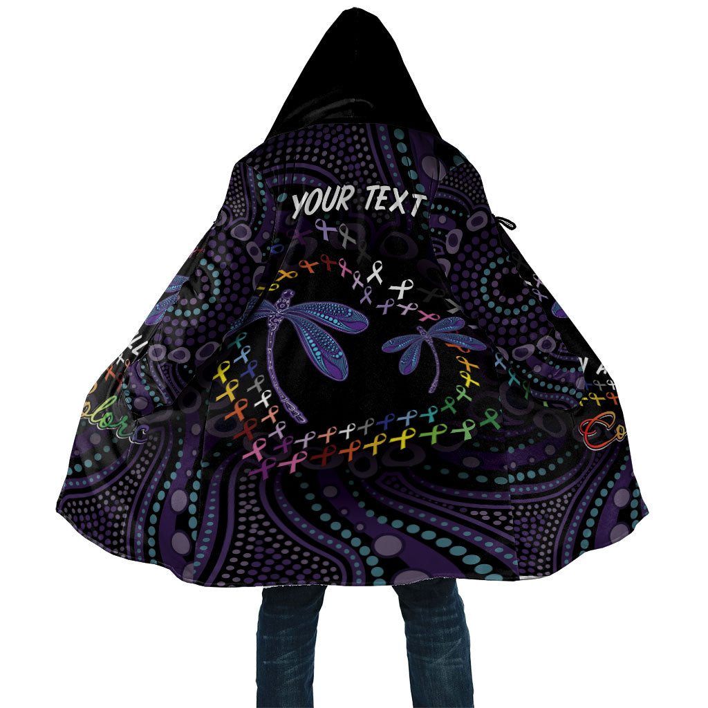 Fight Cancer In All Colors Australia Indigenous Personalized Cloak Dragonflies Aboriginal Art